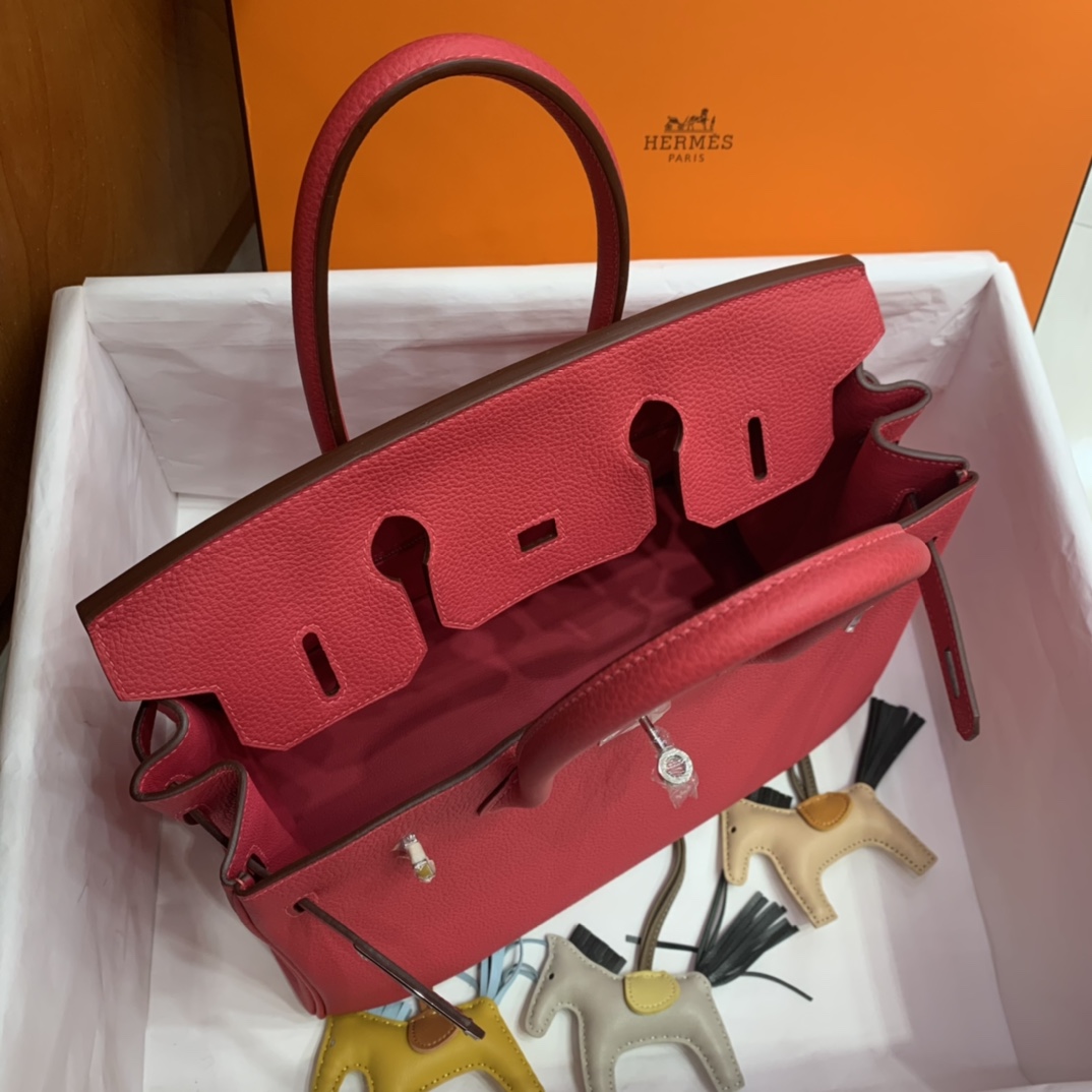 Hermès（爱马仕）Birkin 铂金包 Togo 极致粉 银扣 30cm