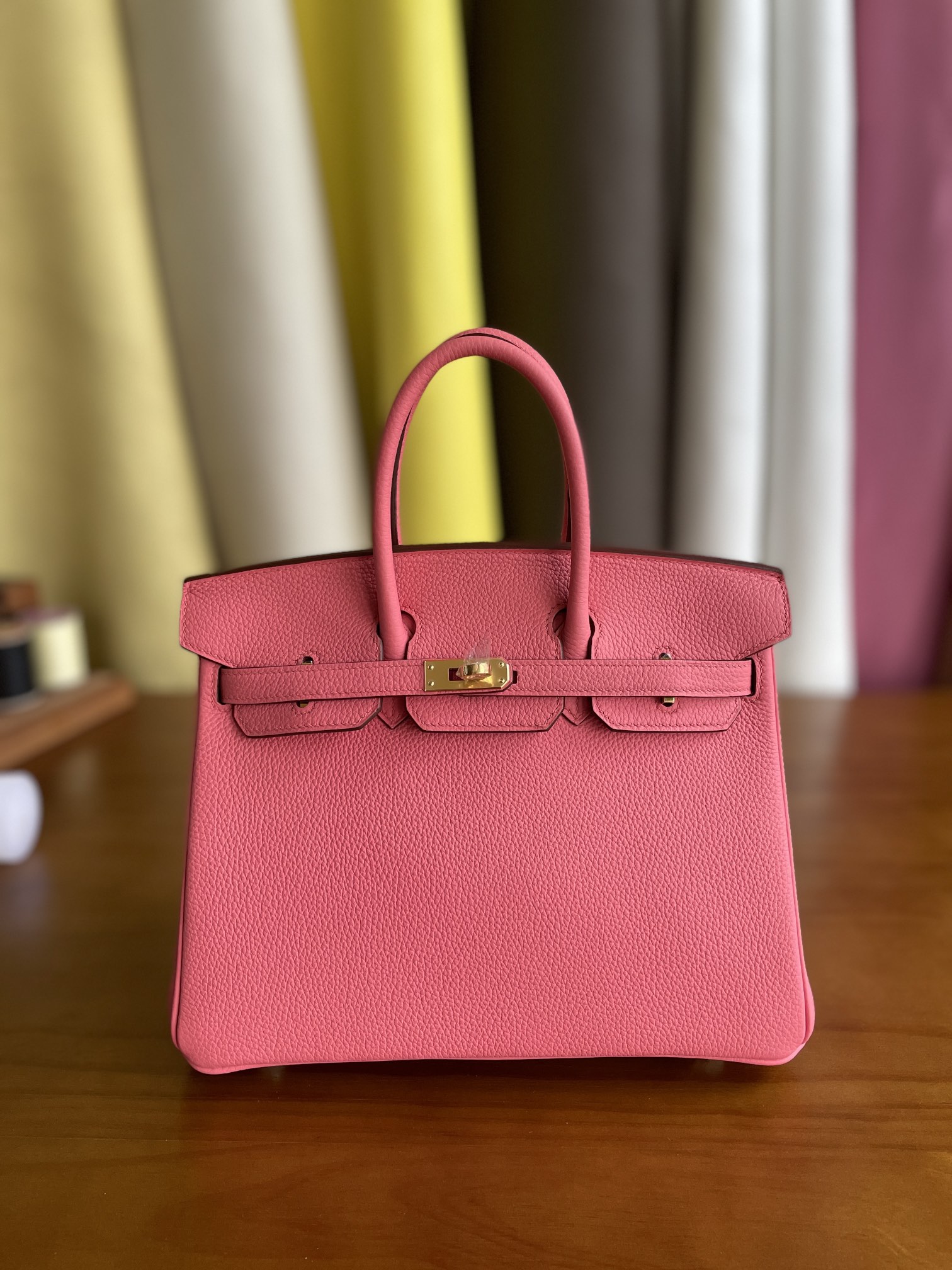 Hermès（爱马仕）Birkin 铂金包 togo 8w 新唇膏粉 金扣 25cm