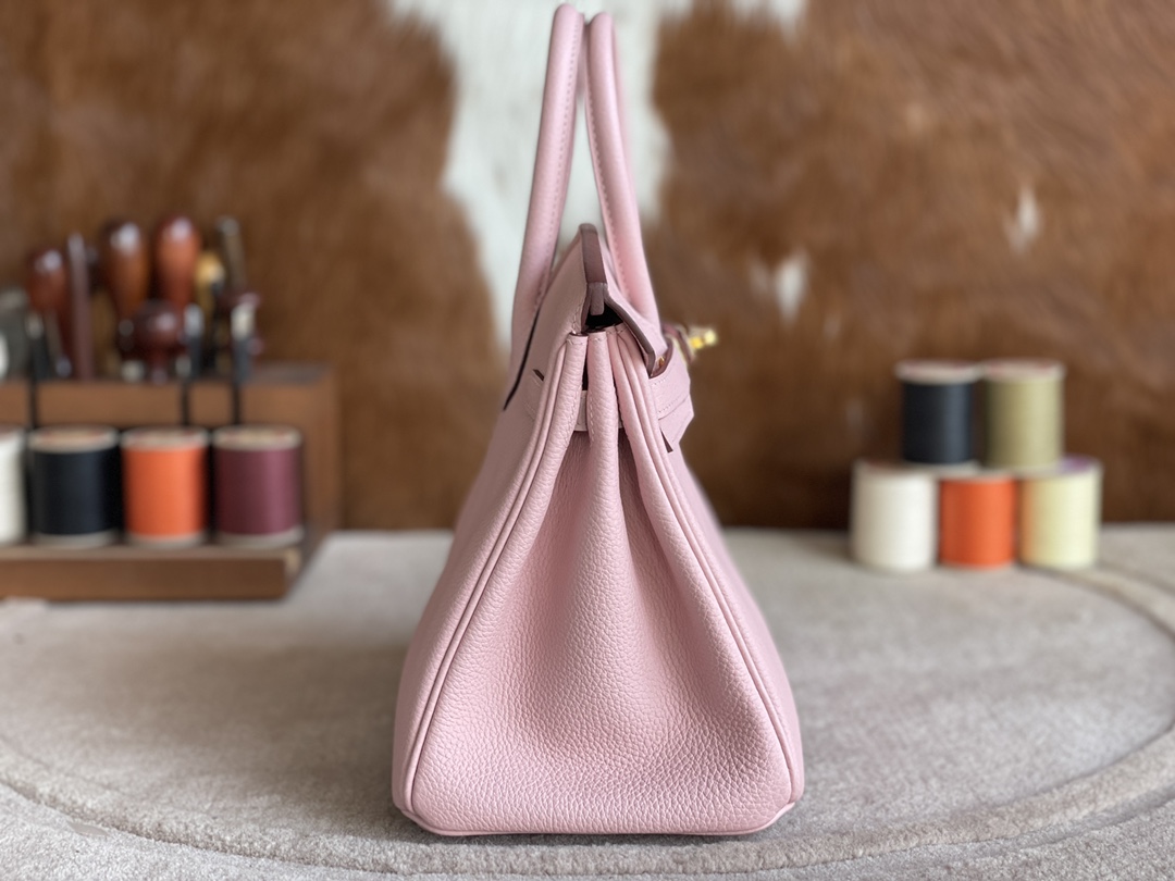 Hermès（爱马仕）Birkin 铂金包 togo 3Q 新樱花粉 金扣 25cm