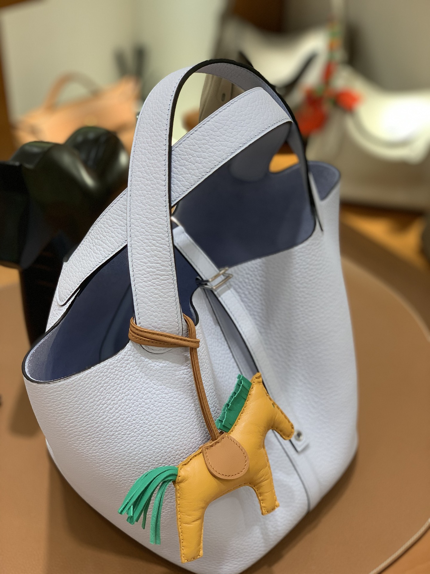 Hermès（爱马仕）Picotin 菜篮子 TC TO 雾蓝色 银扣 22cm