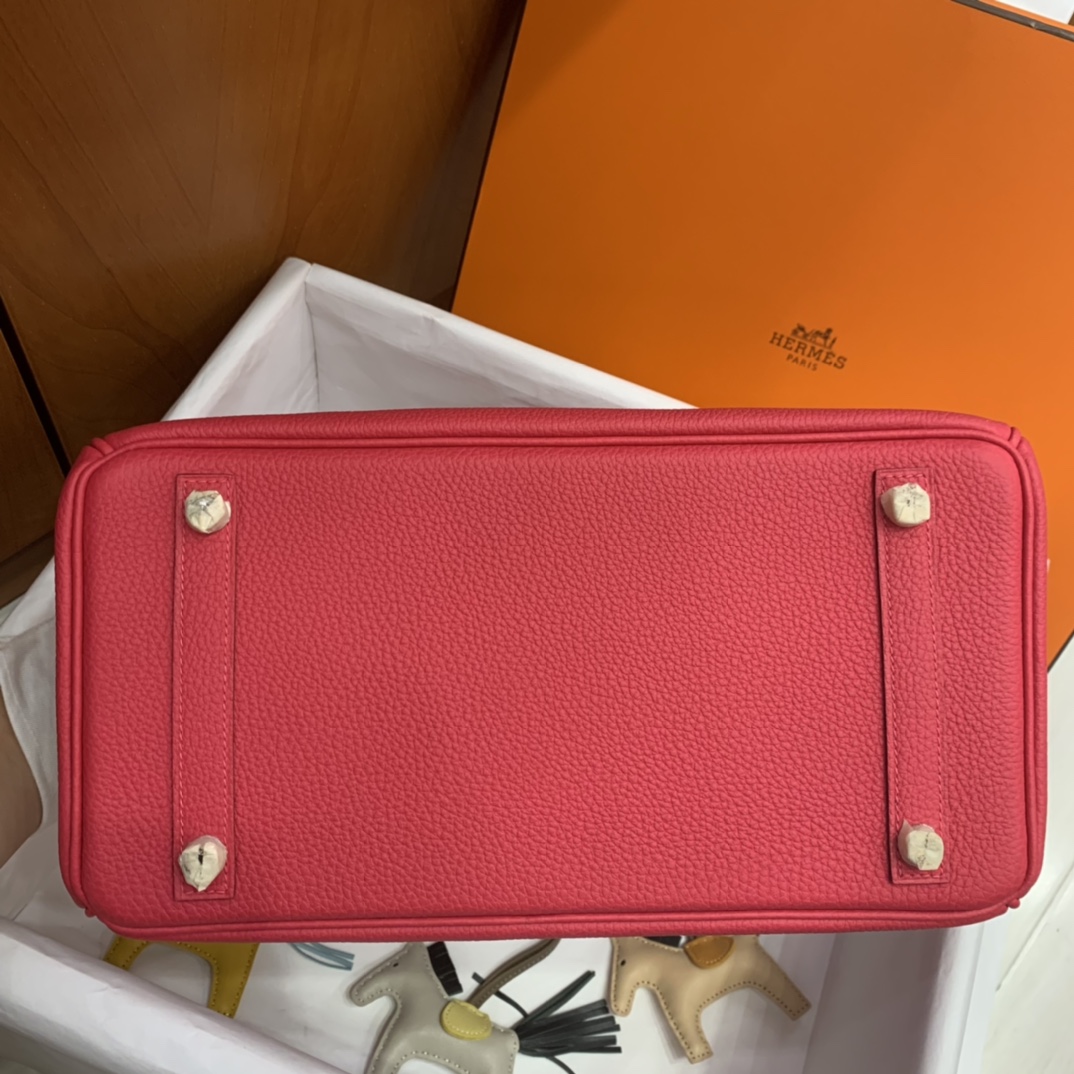 Hermès（爱马仕）Birkin 铂金包 Togo 极致粉 银扣 30cm