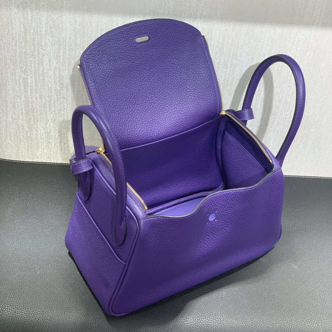 Hermès（爱马仕）Lindy 琳迪包 TC 焉尾紫 金扣 26cm