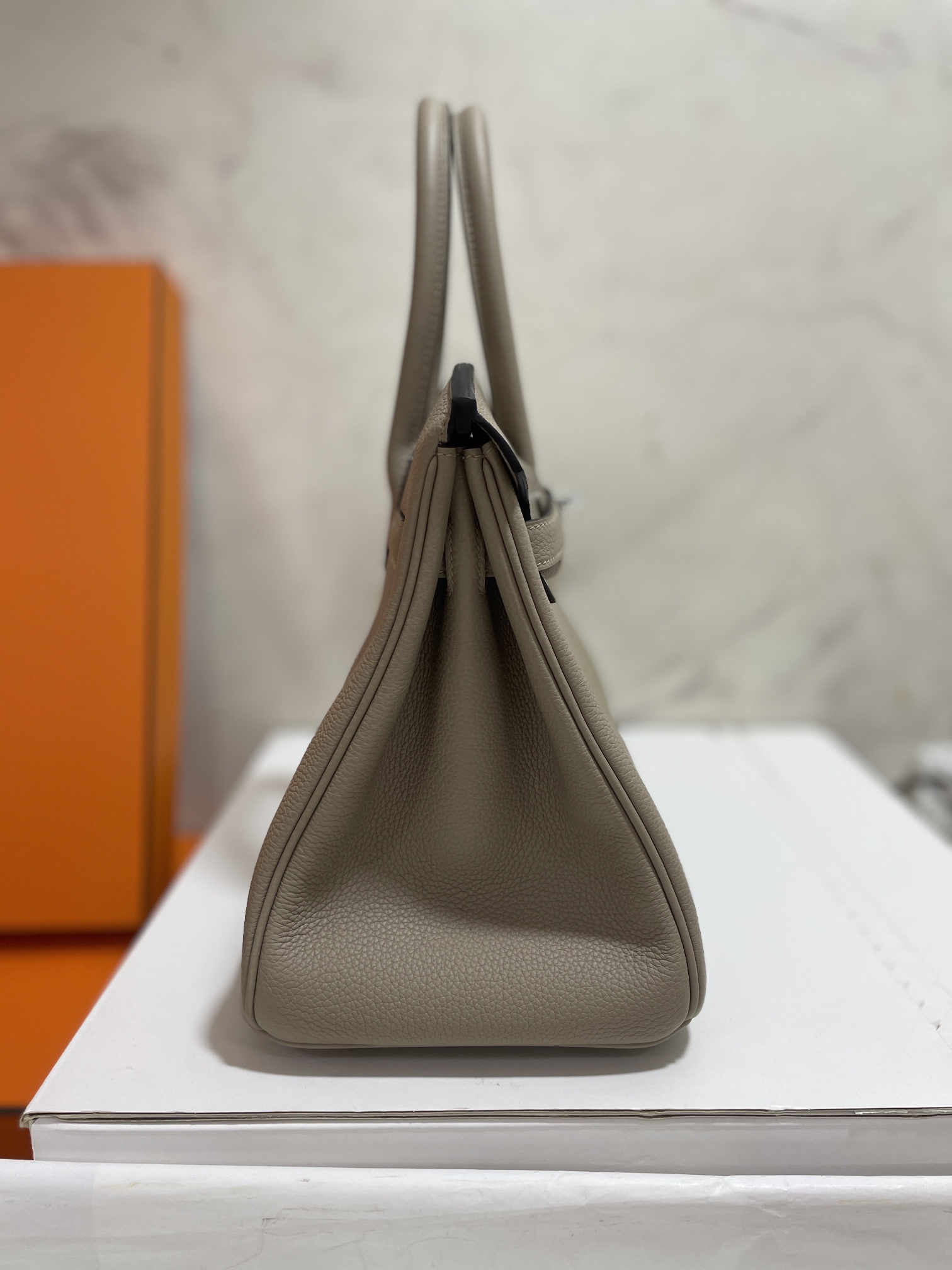 Hermès（爱马仕）Birkin 铂金包 Togo 斑鸠灰 银扣 30cm