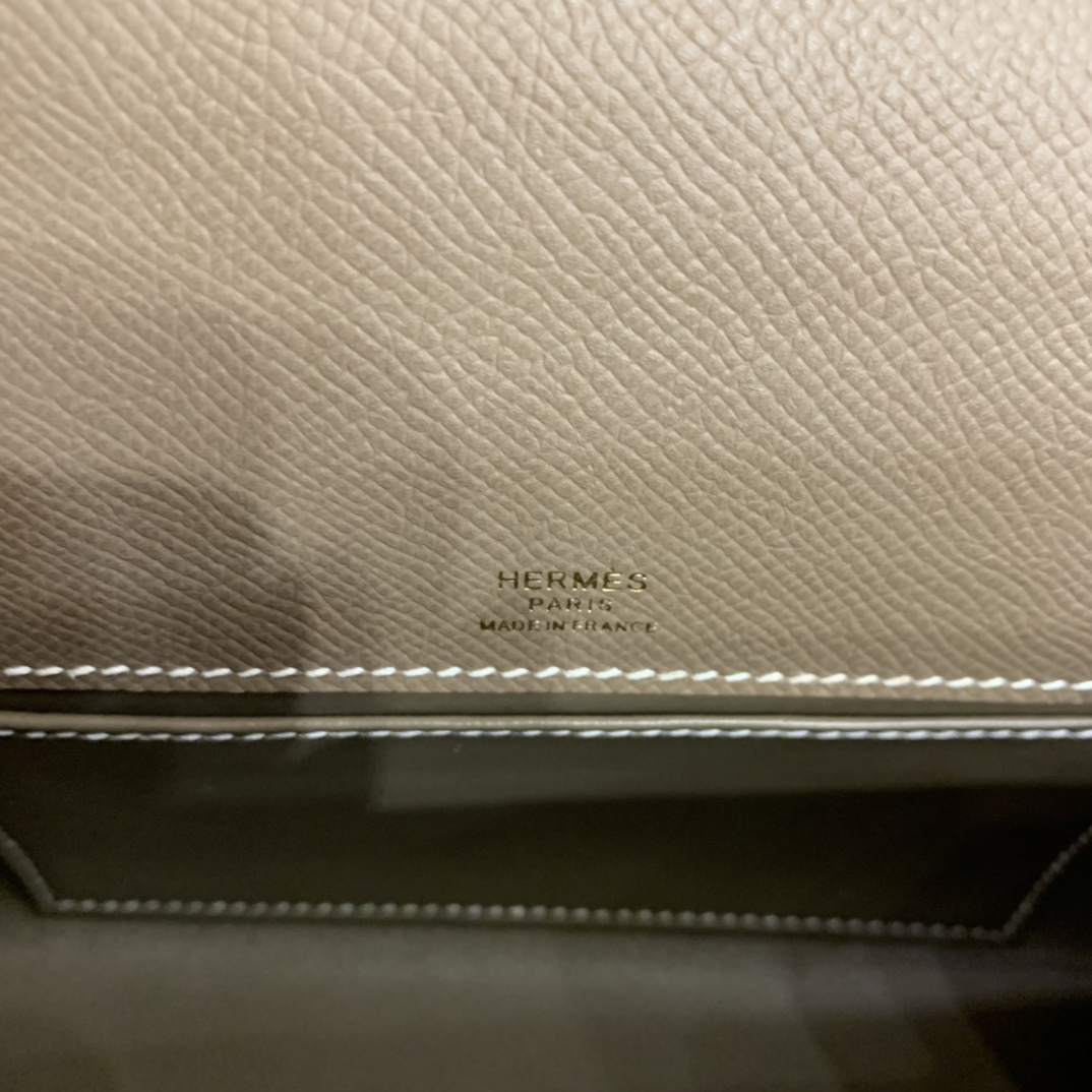 Hermès（爱马仕）mini Kelly pochette Epsom 大象灰 金扣 22cm