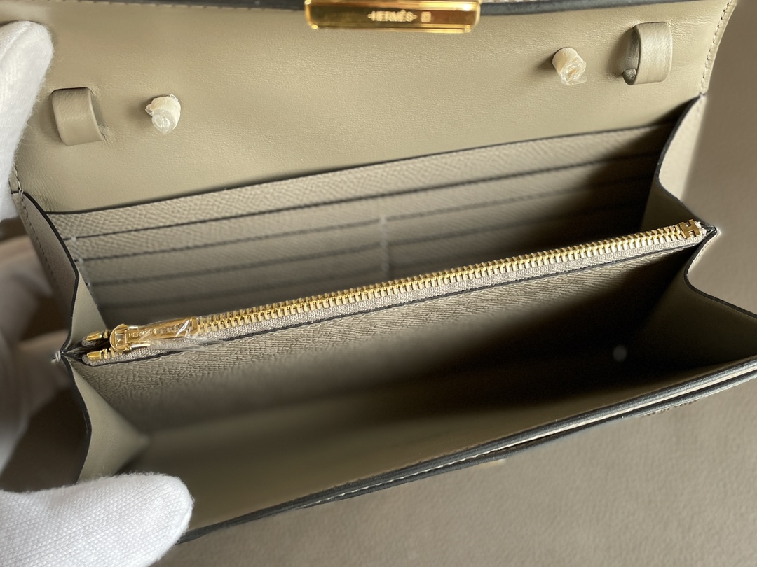 Hermès（爱马仕）constance to go epsom M8 灰色 金扣 20cm
