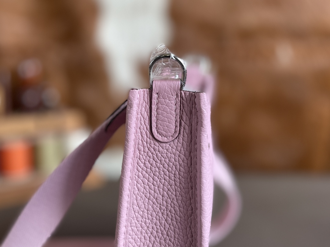 Hermès（爱马仕）Mini  Evelyne 伊芙琳 TC X9 锦葵紫 银扣 16cm