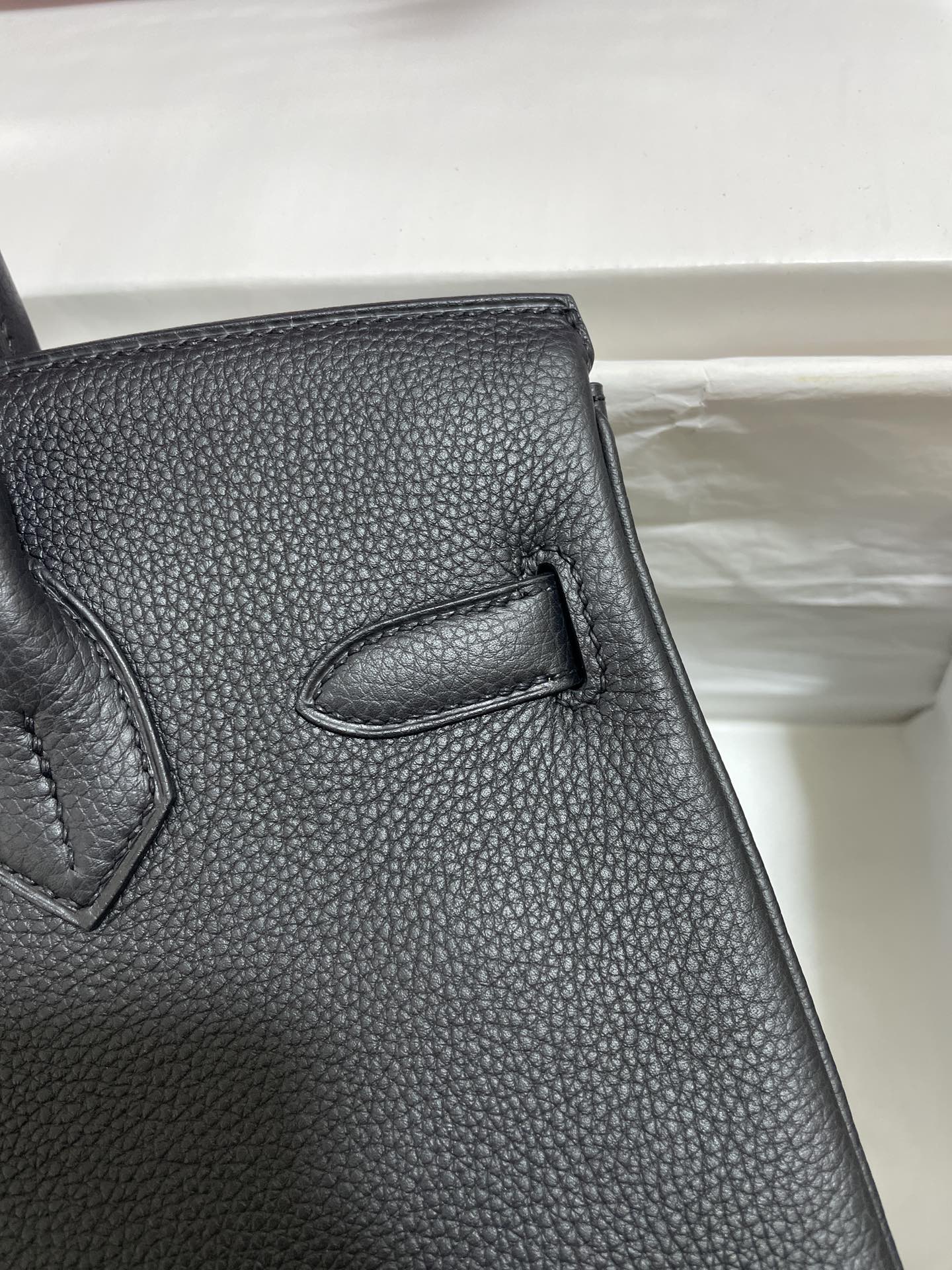 Hermès（爱马仕）Birkin 铂金包 Togo 黑色 银扣 30cm