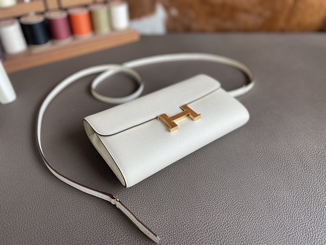 Hermès（爱马仕）constance to go epsom 奶油白 金扣 20cm