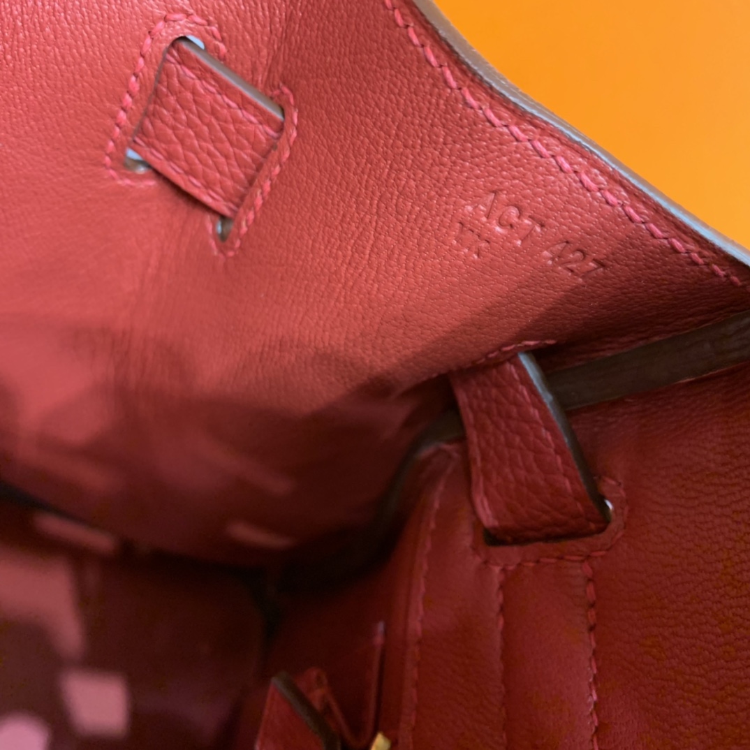 Hermès（爱马仕）Birkin 铂金包 Togo Q5 国旗红 金扣 30cm