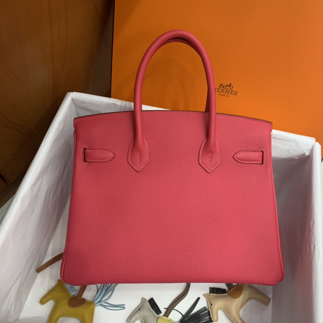 Hermès（爱马仕）Birkin 铂金包 Togo 极致粉 银扣 30cm