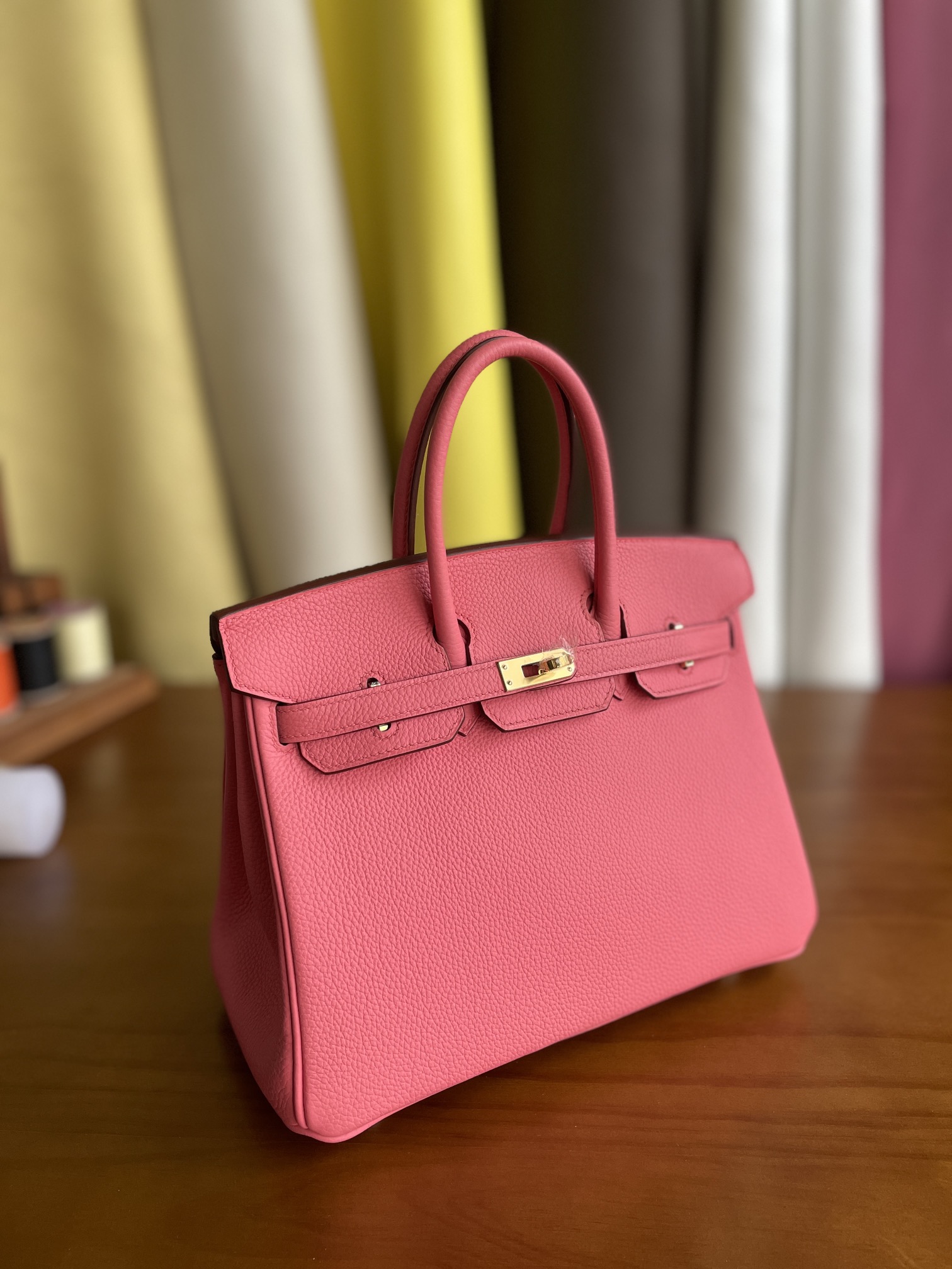 Hermès（爱马仕）Birkin 铂金包 togo 8w 新唇膏粉 金扣 25cm