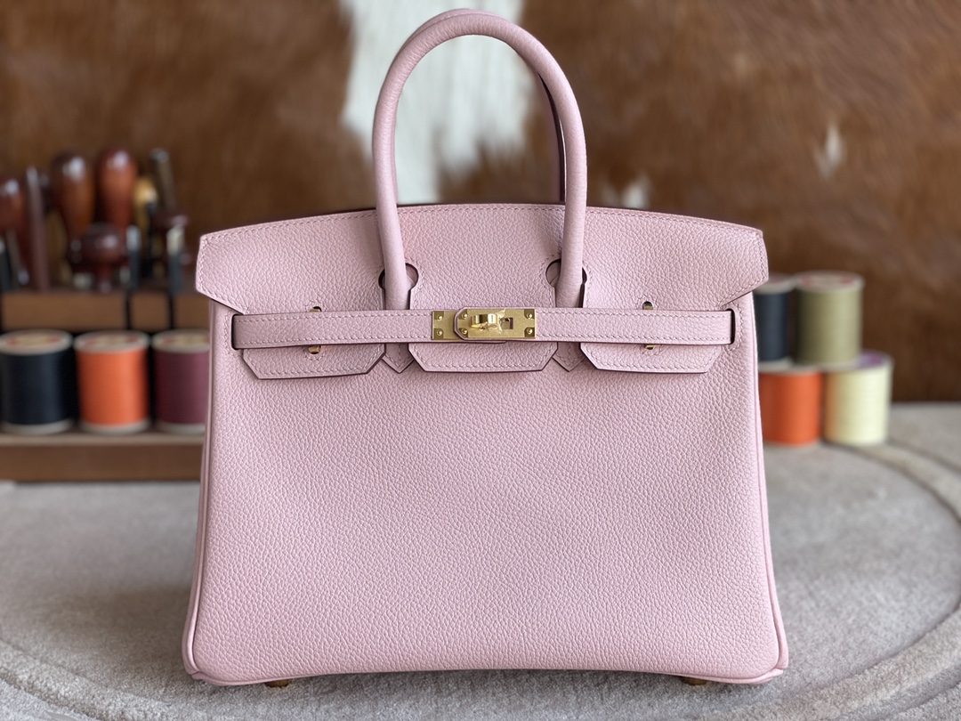 Hermès（爱马仕）Birkin 铂金包 togo 3Q 新樱花粉 金扣 25cm