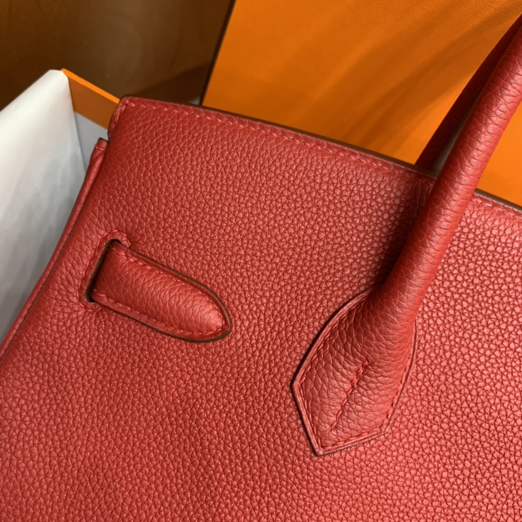 Hermès（爱马仕）Birkin 铂金包 Togo Q5 国旗红 金扣 30cm