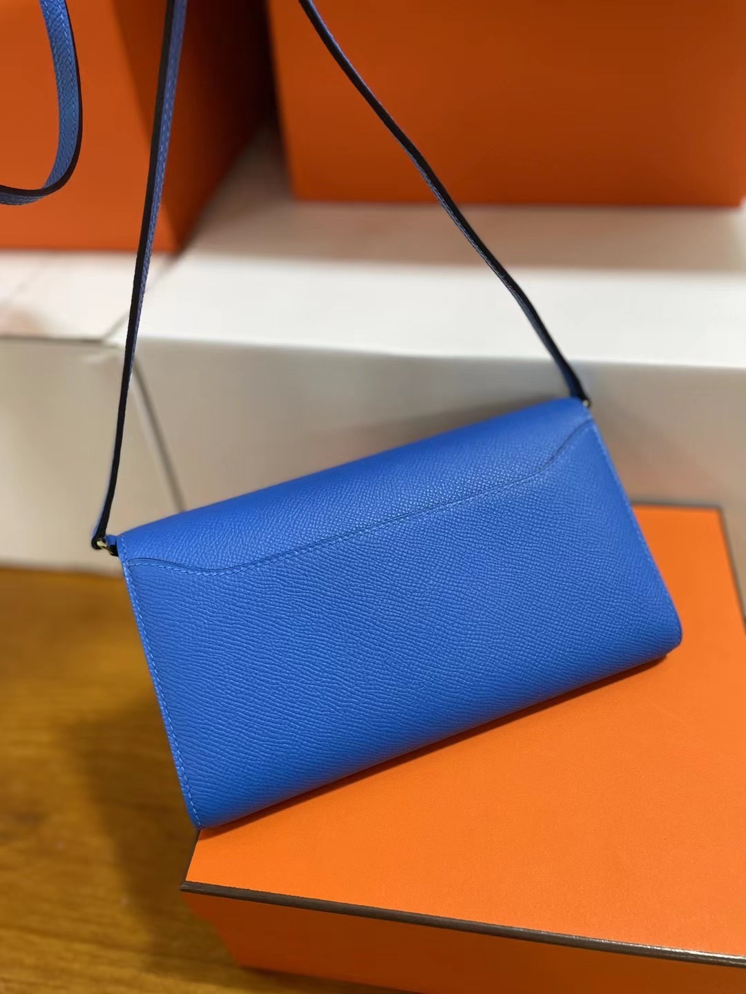 Hermès（爱马仕）Constance to go epsom 水妖蓝 金扣 20cm
