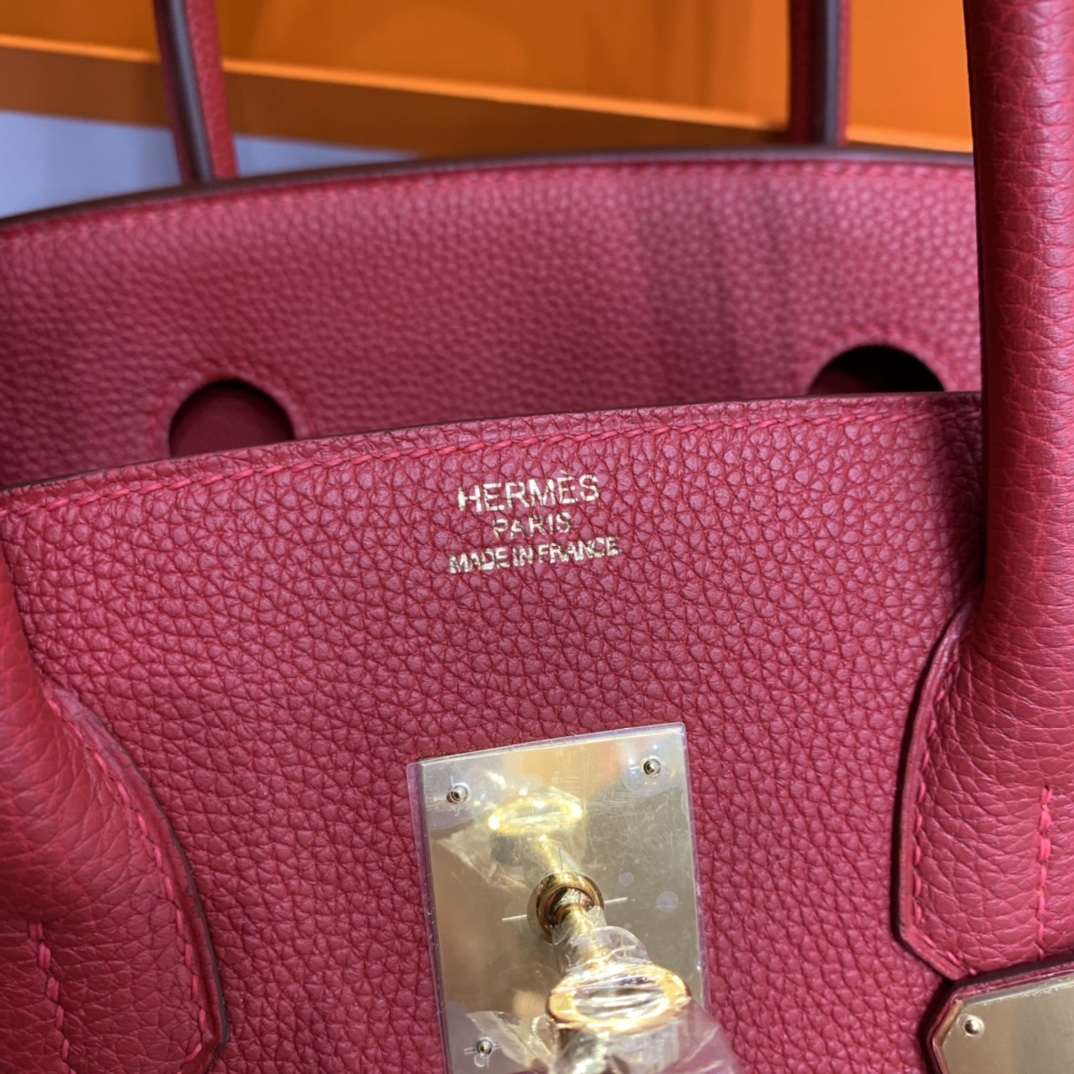 Hermès（爱马仕）Birkin 铂金包 Togo Q5 国旗红 金扣 30cm
