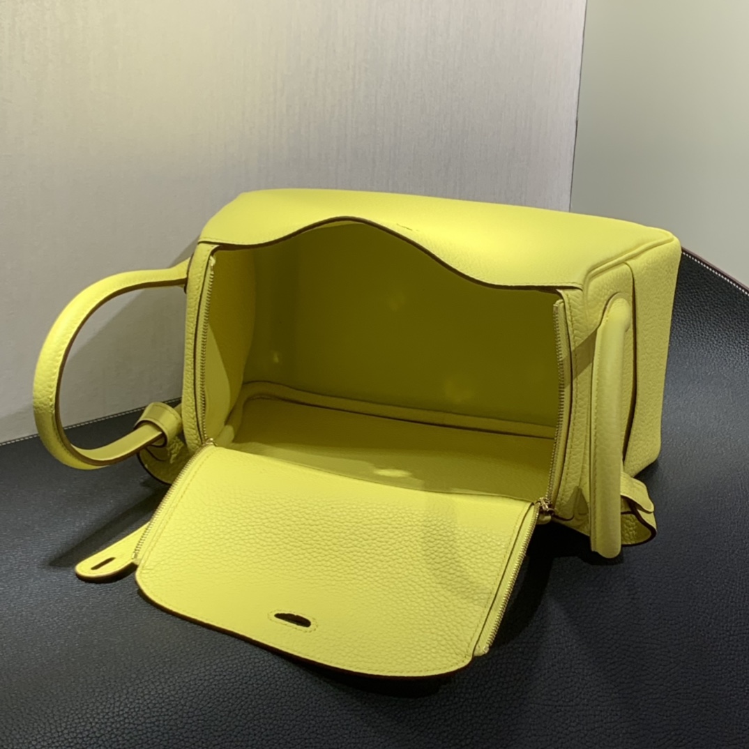 Hermès（爱马仕）Lindy 琳迪包 TC 柠檬黄 金扣 26cm