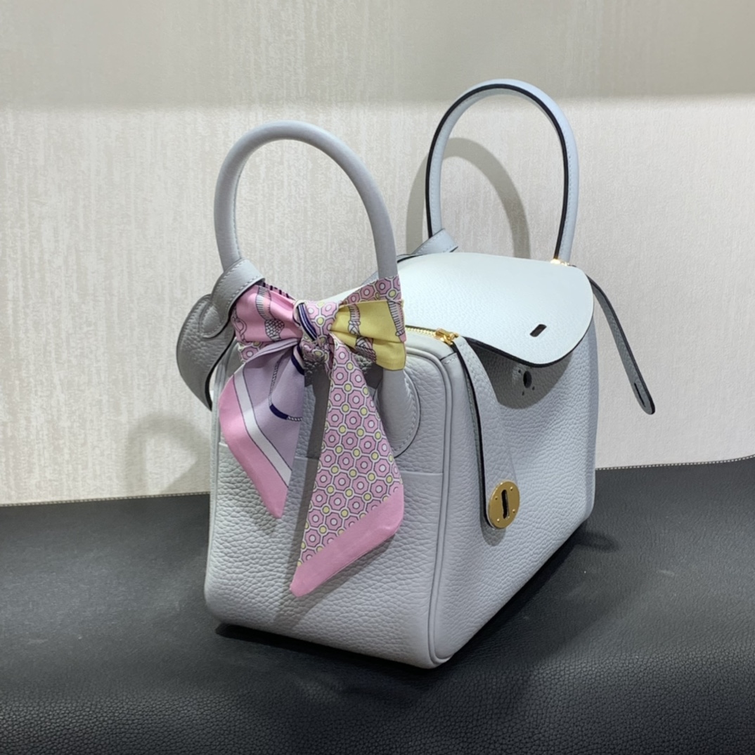 Hermès（爱马仕）Lindy 琳迪包 TC 圣杯蓝 金扣 26cm