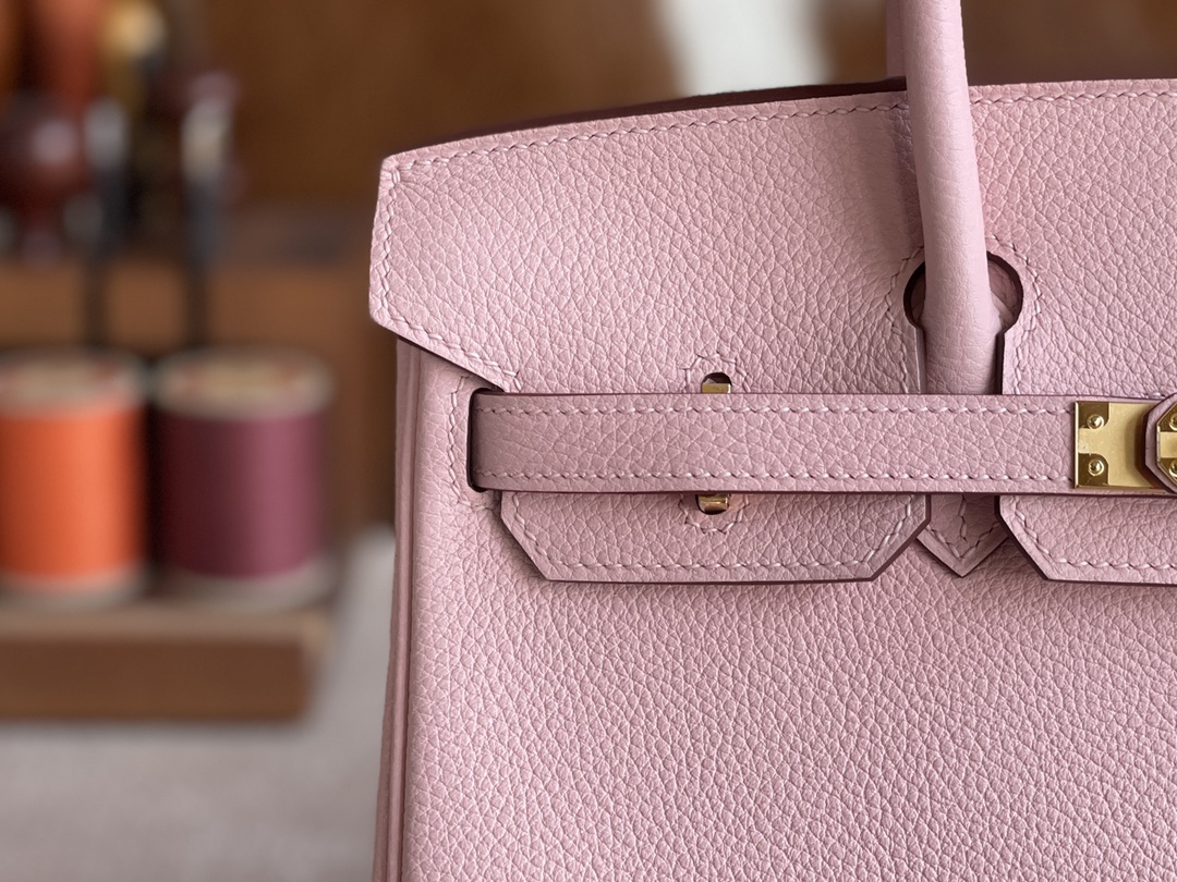 Hermès（爱马仕）Birkin 铂金包 togo 3Q 新樱花粉 金扣 25cm