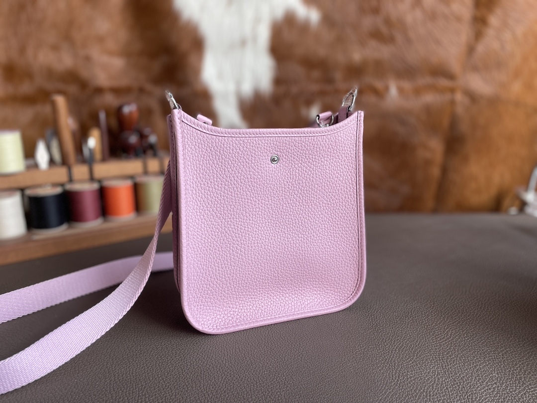 Hermès（爱马仕）Mini  Evelyne 伊芙琳 TC X9 锦葵紫 银扣 16cm