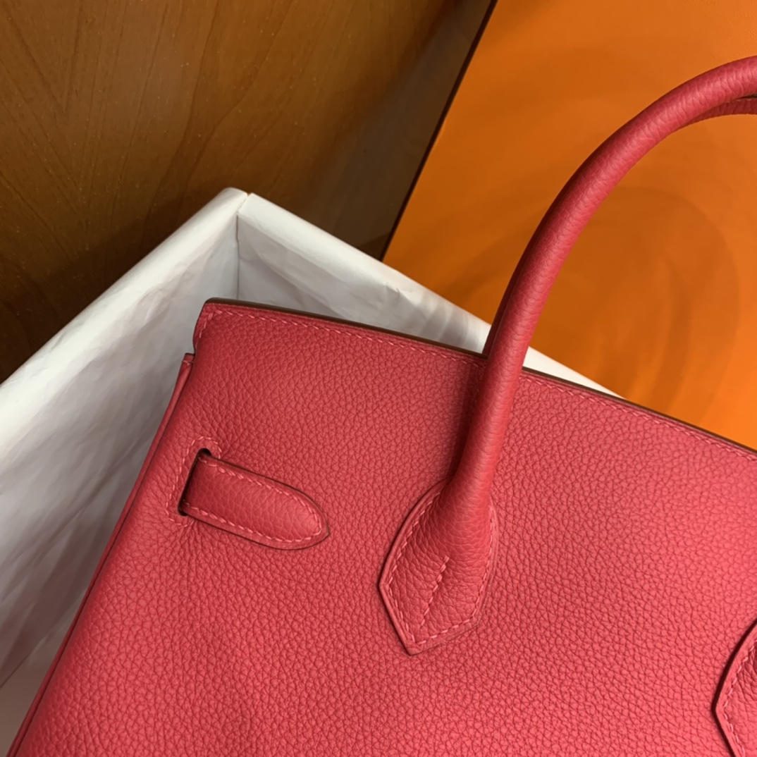 Hermès（爱马仕）Birkin 铂金包 Togo 极致粉 银扣 30cm