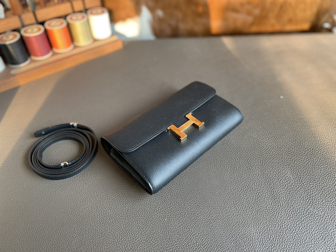 Hermès（爱马仕）constance to go epsom 黑色 金扣 20cm