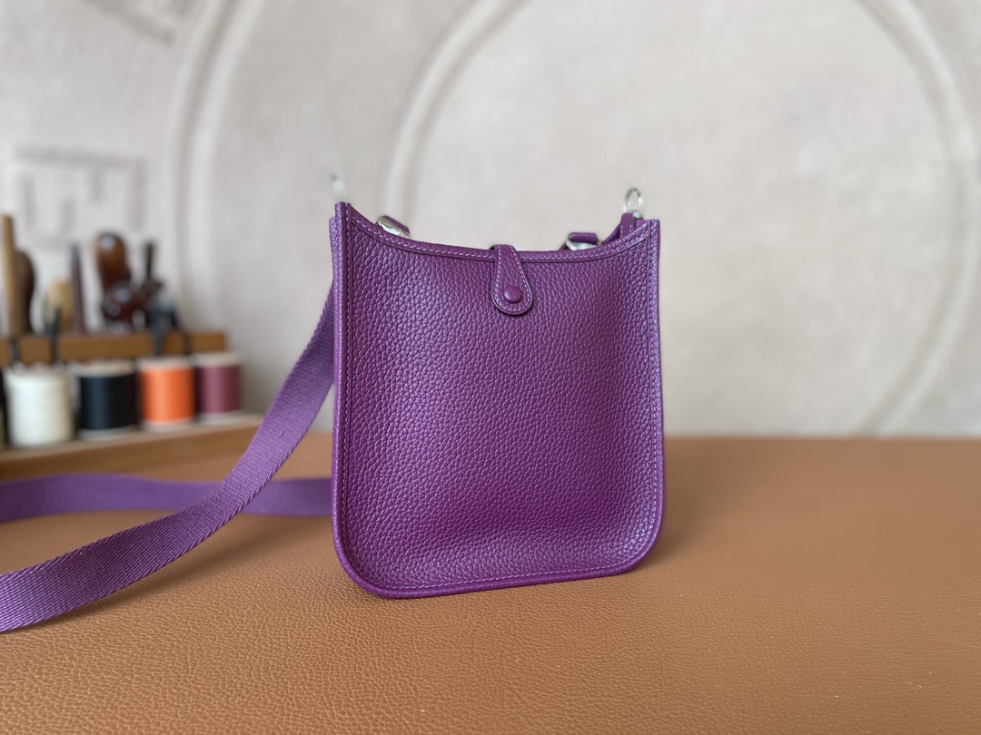 Hermès（爱马仕）Evelyne 伊芙琳 TC p9 海葵紫 银扣 16cm