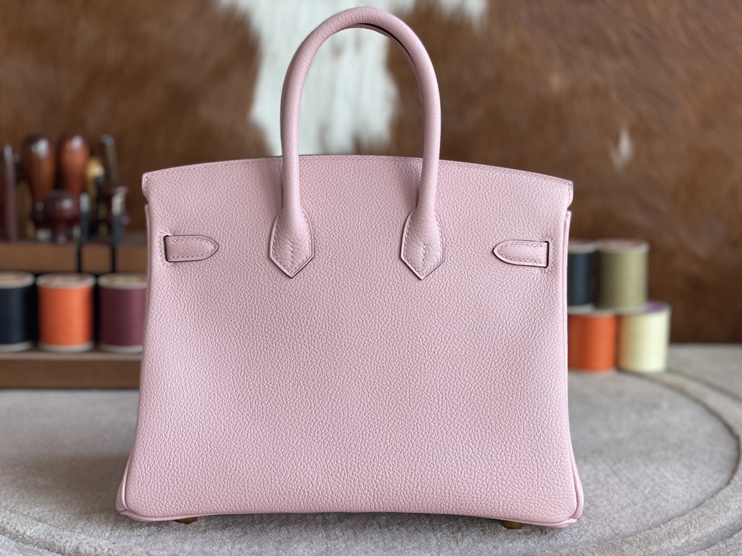 Hermès（爱马仕）Birkin 铂金包 togo 3Q 新樱花粉 金扣 25cm