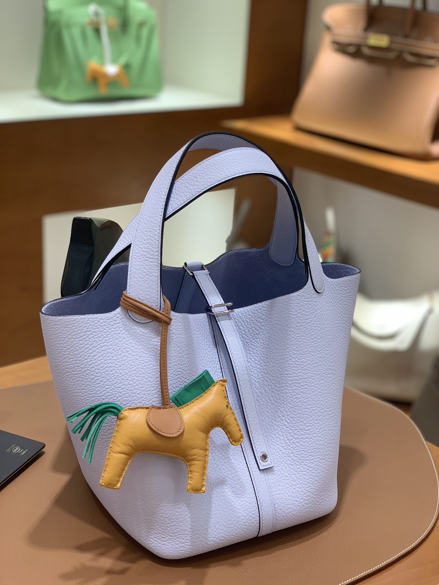 Hermès（爱马仕）Picotin 菜篮子 TC TO 雾蓝色 银扣 22cm