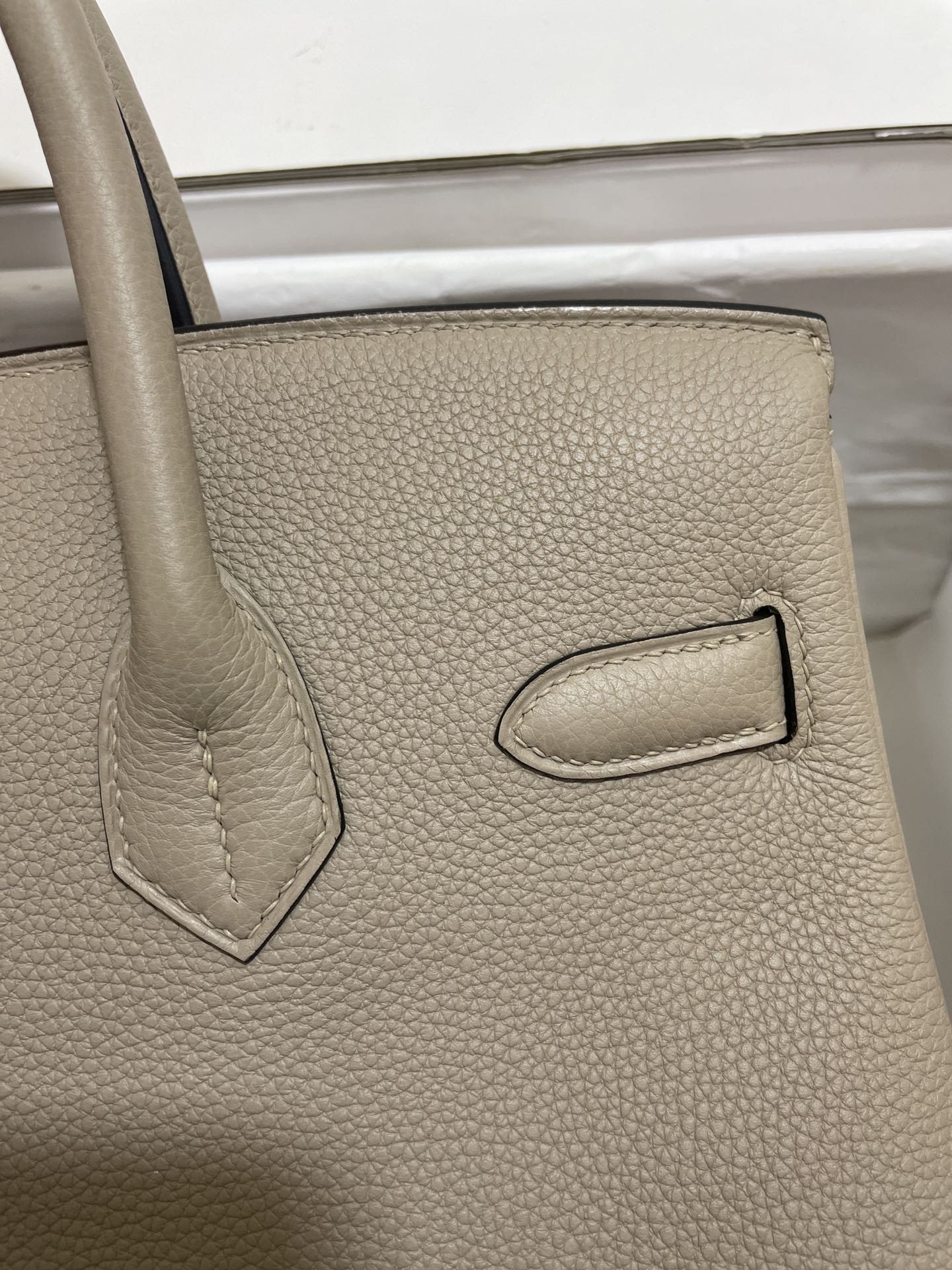 Hermès（爱马仕）Birkin 铂金包 Togo 斑鸠灰 银扣 30cm