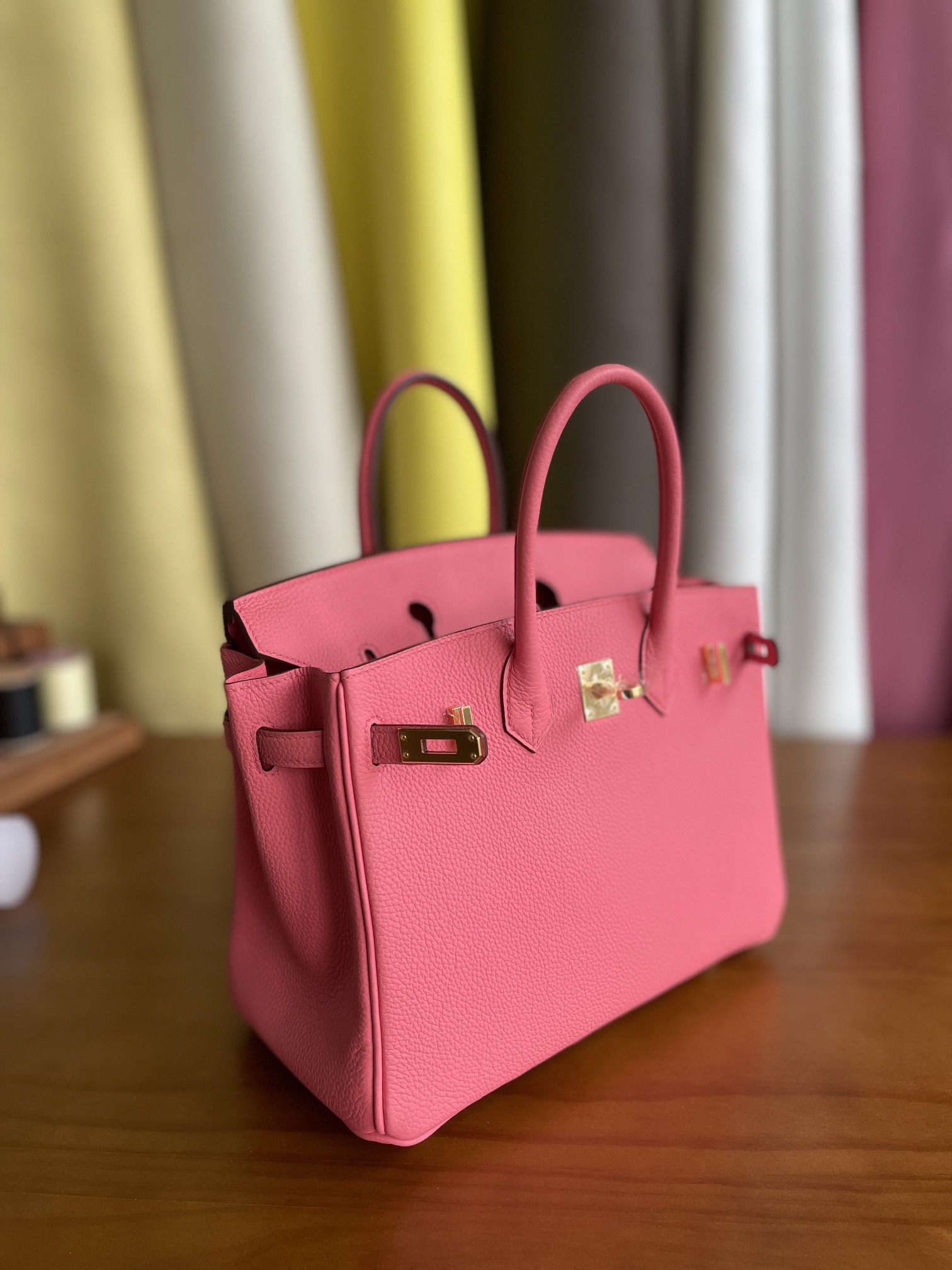 Hermès（爱马仕）Birkin 铂金包 togo 8w 新唇膏粉 金扣 25cm