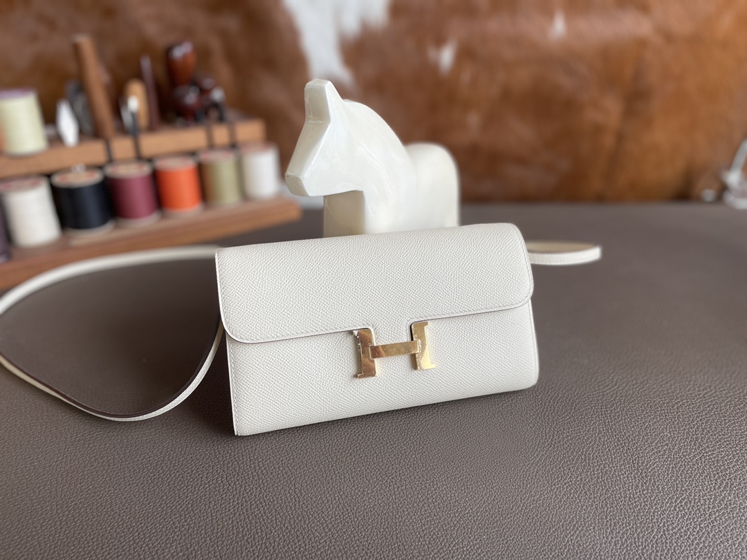 Hermès（爱马仕）constance to go epsom 奶油白 金扣 20cm