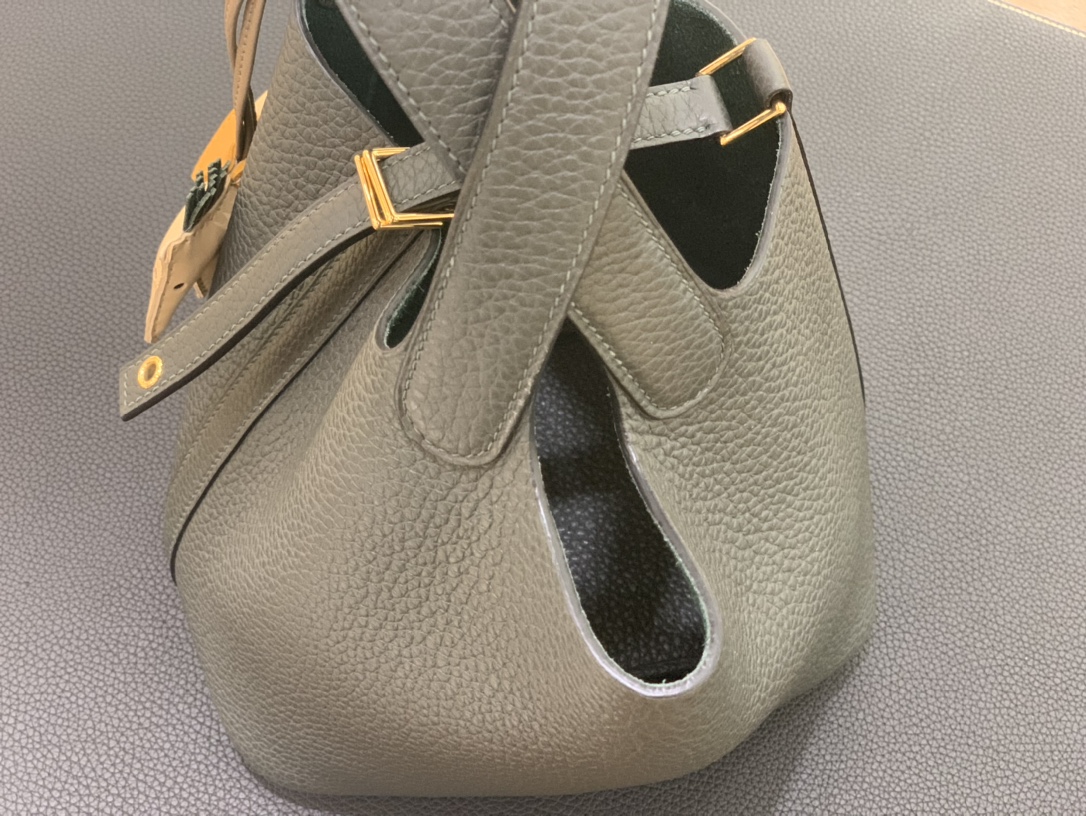 Hermès（爱马仕）Picotin 菜篮子 TC 6O 松柏绿 金扣 18cm