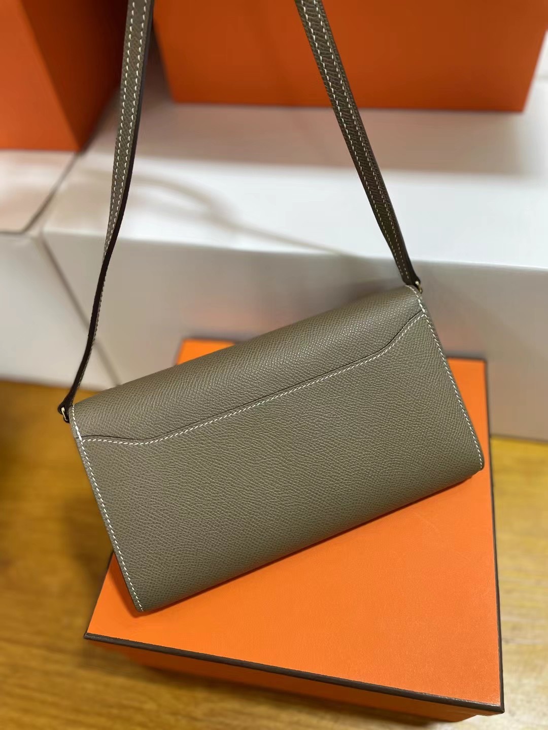 Hermès（爱马仕）Constance to go epsom 大象灰 金扣 20cm