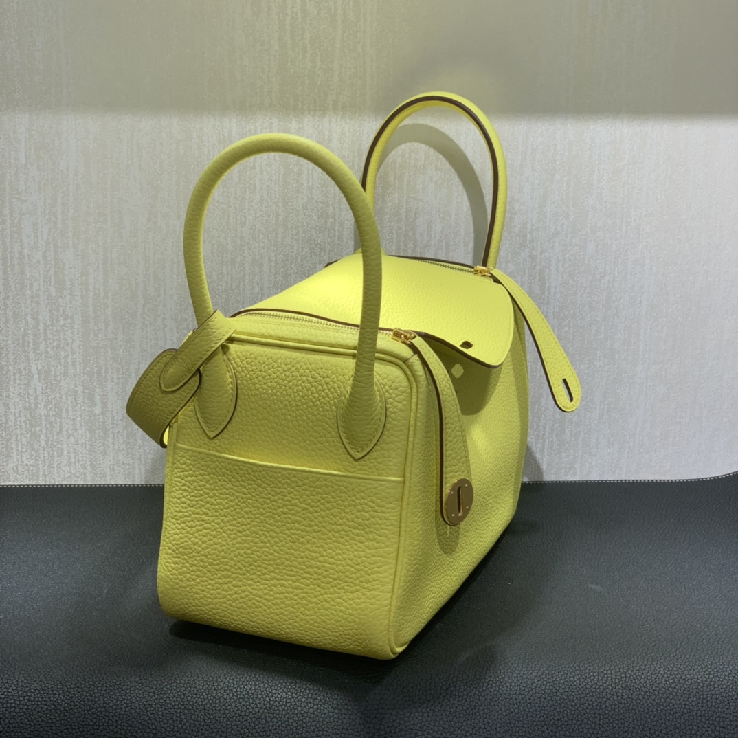 Hermès（爱马仕）Lindy 琳迪包 TC 柠檬黄 金扣 26cm