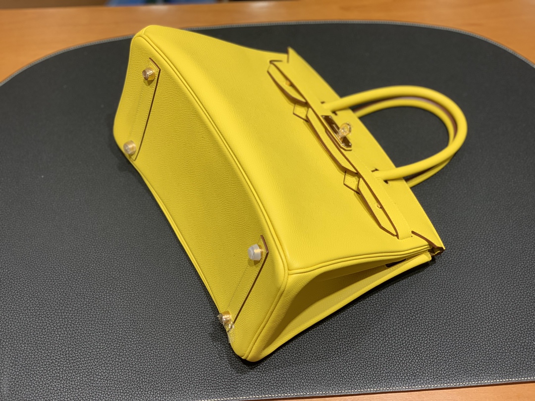 Hermès（爱马仕）Birkin 铂金包 Epsom 9O 那不勒斯黄 金扣 30cm