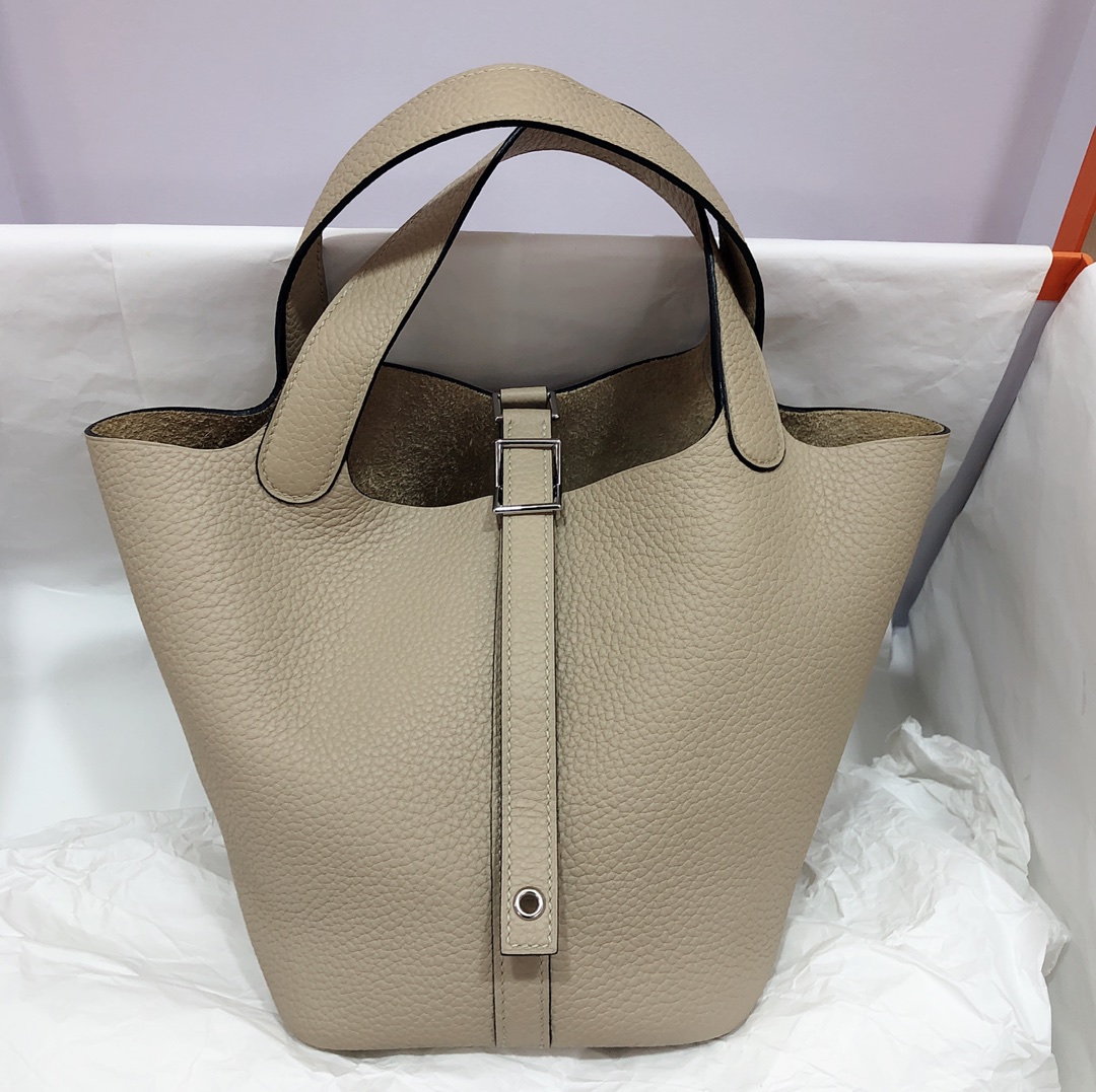 Hermès（爱马仕）Picotin 菜篮子 TC 风衣灰 银扣 18cm