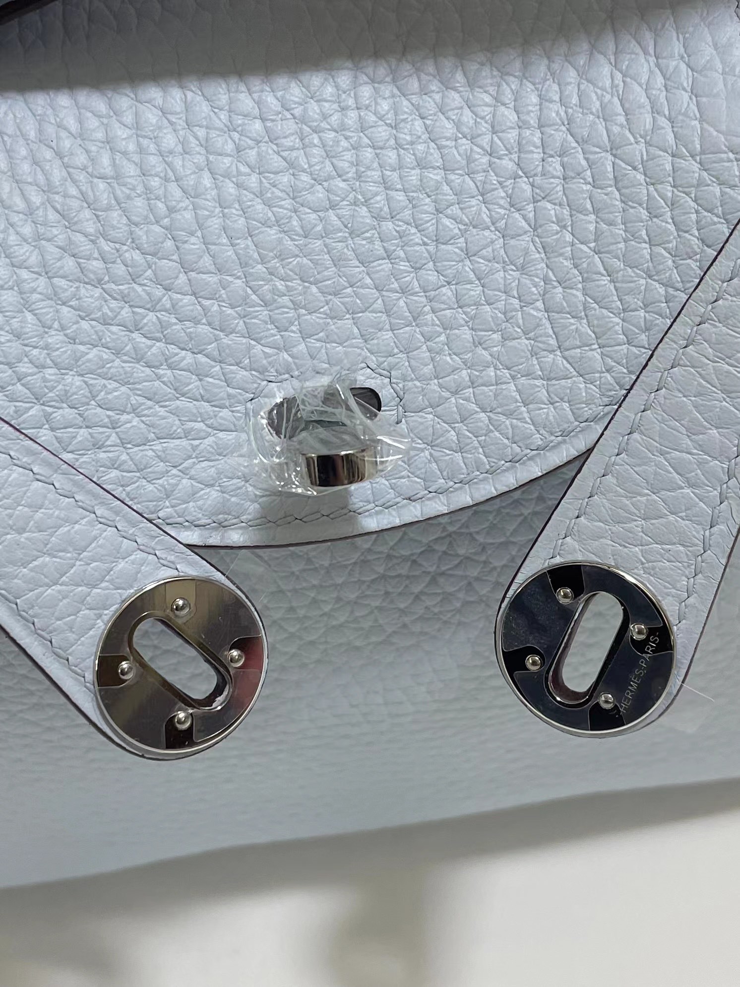 Hermès（爱马仕）Mini Lindy 迷你琳迪 TC 雾蓝 银扣 20cm
