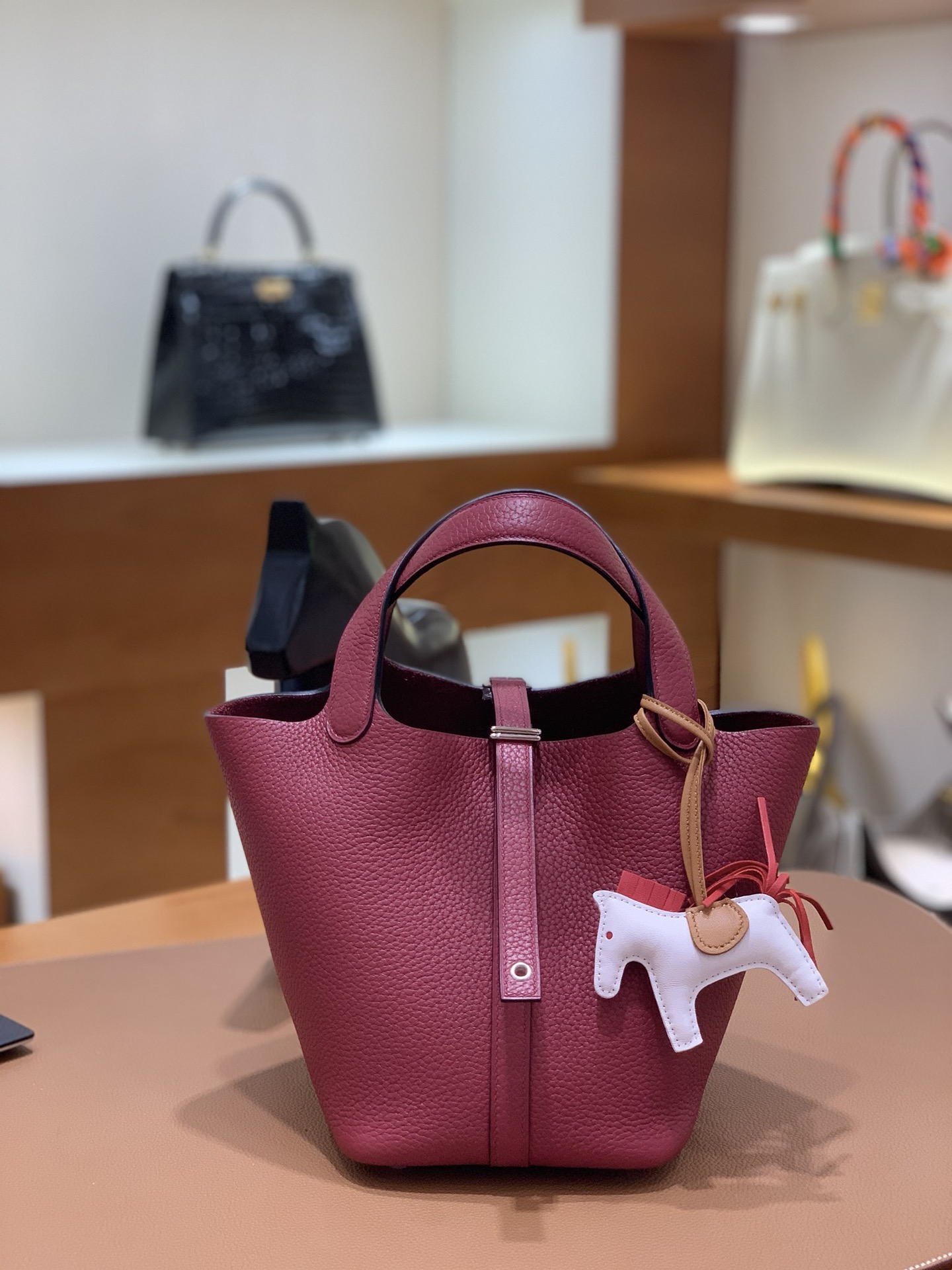 Hermès（爱马仕）Picotin 菜篮子 TC K1 石榴红 银扣 18cm