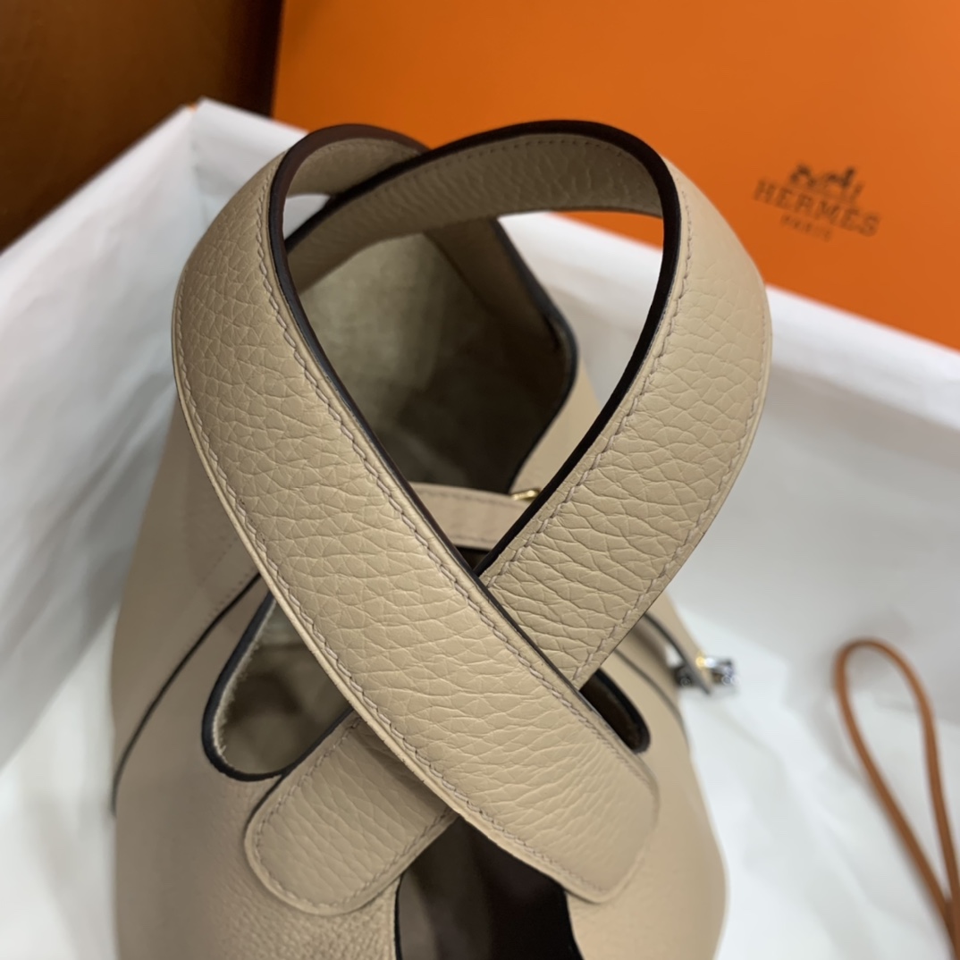 Hermès（爱马仕）Picotin 菜篮子 TC 风衣灰 金扣 18cm