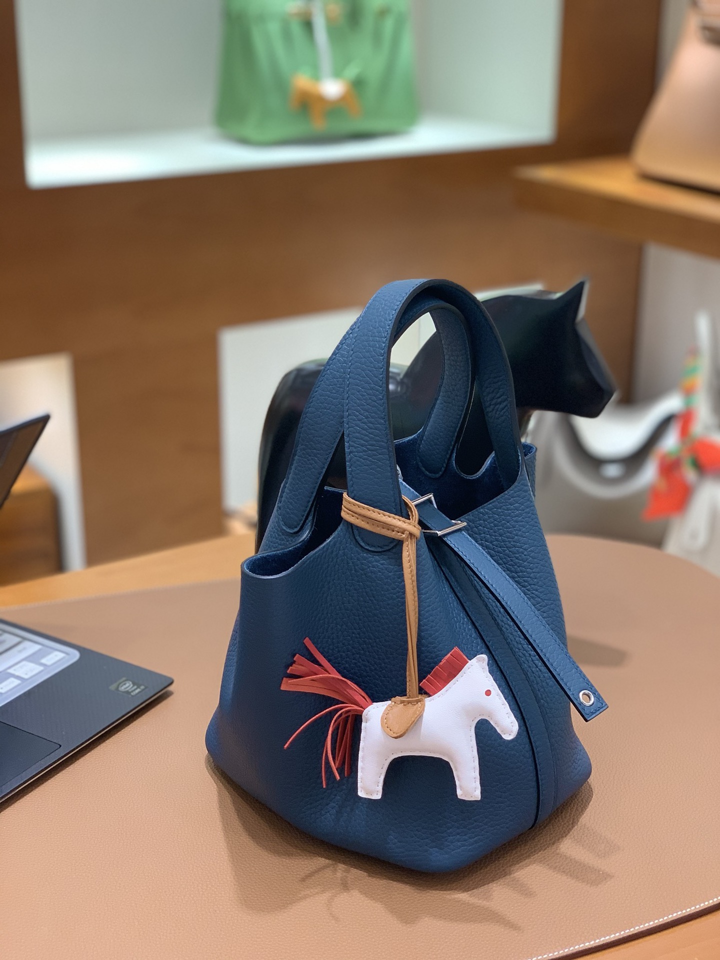 Hermès（爱马仕）Picotin 菜篮子 TC 1P 鸭子蓝 银扣 18cm