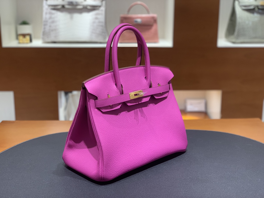 Hermès（爱马仕）Birkin 铂金包 Togo L3 玫瑰紫 金扣 30cm