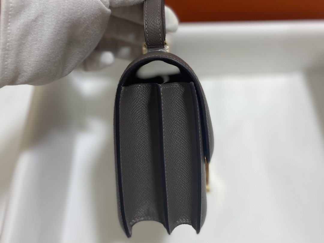 Hermès（爱马仕）Constance 康康 epsom 锡器灰 金扣 19cm