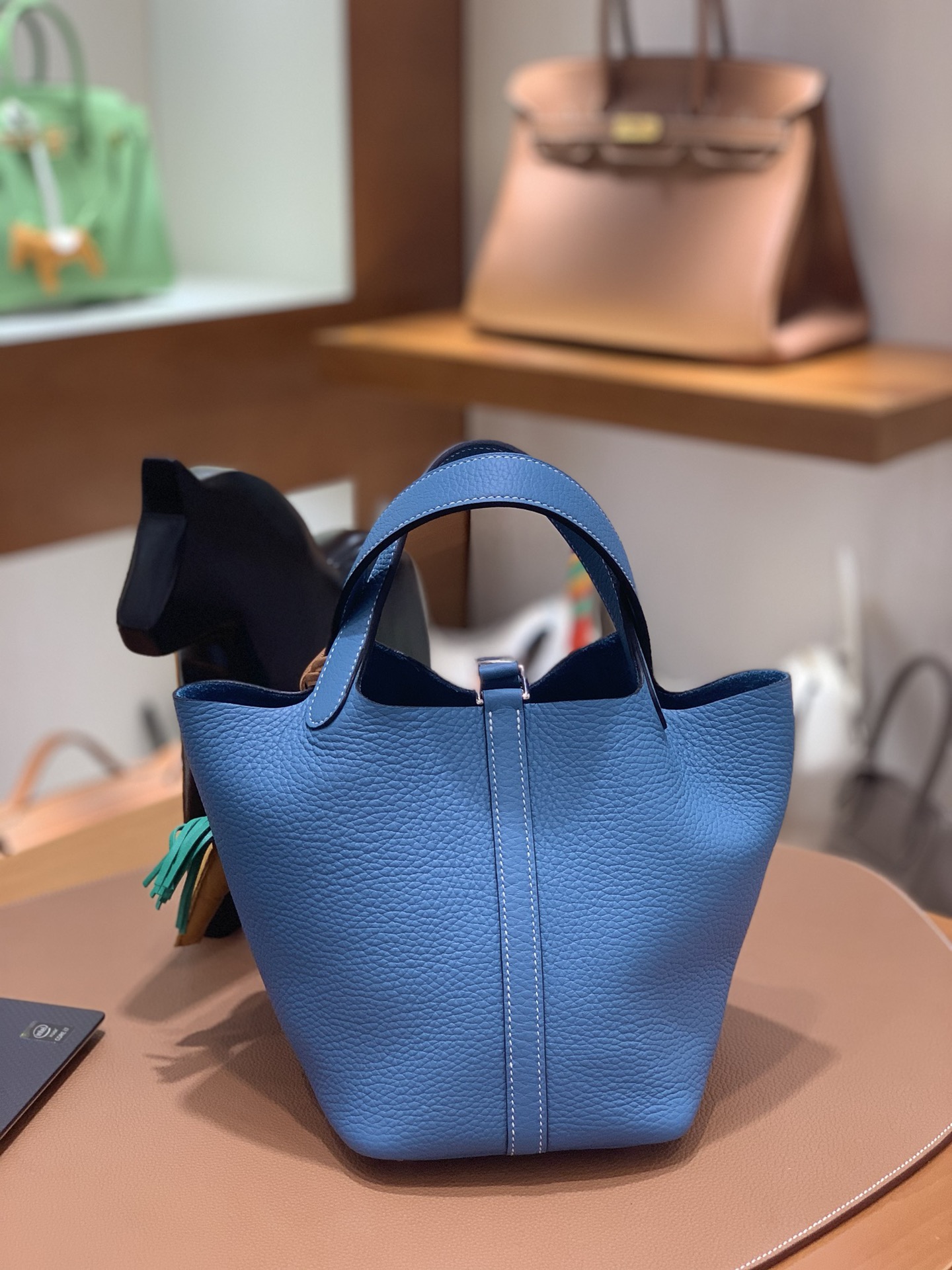 Hermès（爱马仕）Picotin 菜篮子 TC 牛仔蓝 银扣 18cm