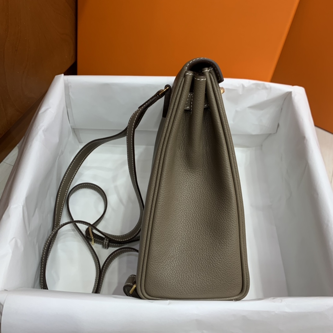 Hermès（爱马仕）Kelly ado Evercolor 大象灰 金扣 20cm