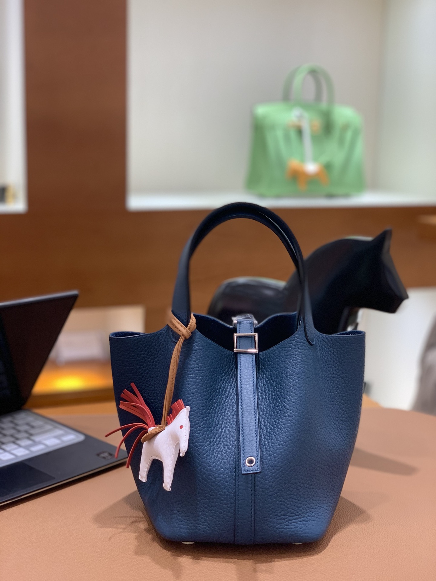 Hermès（爱马仕）Picotin 菜篮子 TC 1P 鸭子蓝 银扣 18cm