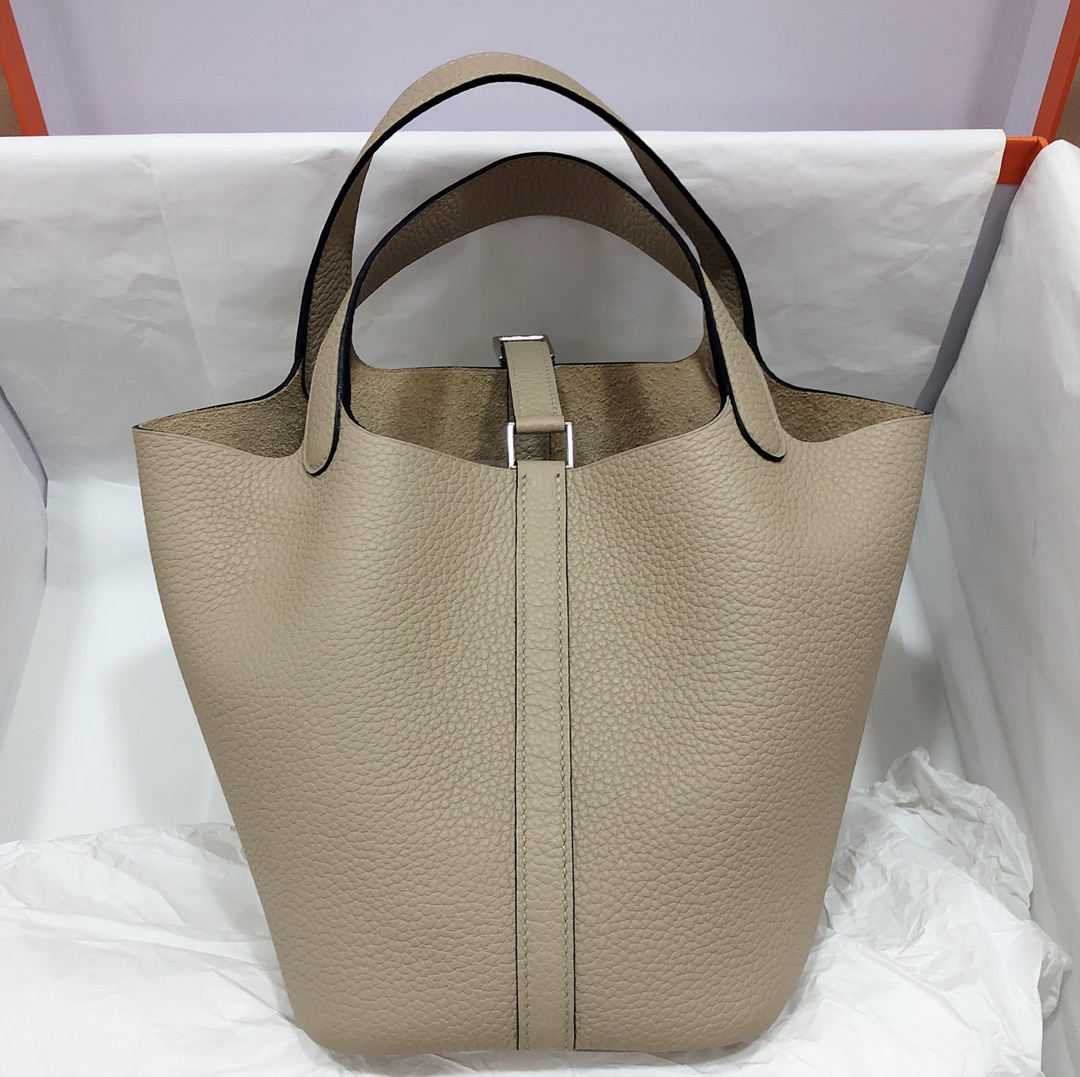 Hermès（爱马仕）Picotin 菜篮子 TC 风衣灰 银扣 18cm