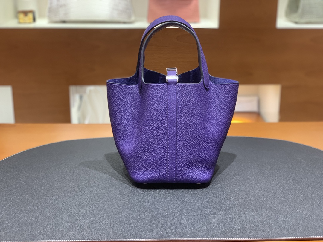 Hermès（爱马仕）Picotin 菜篮子 TC 9W 梦幻紫 银扣 18cm