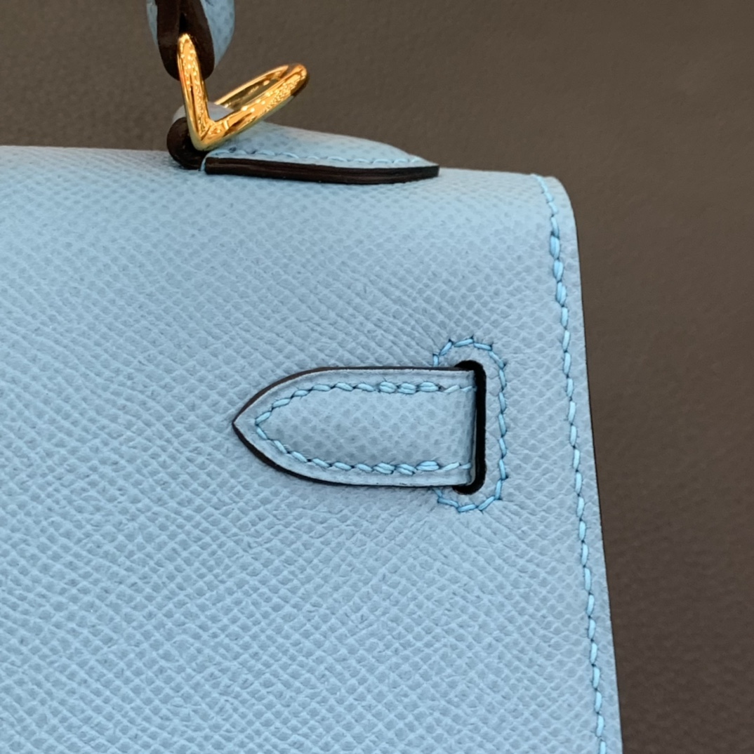 Hermès（爱马仕）Kelly 凯莉包 epsom P3 北方蓝 金扣 25cm