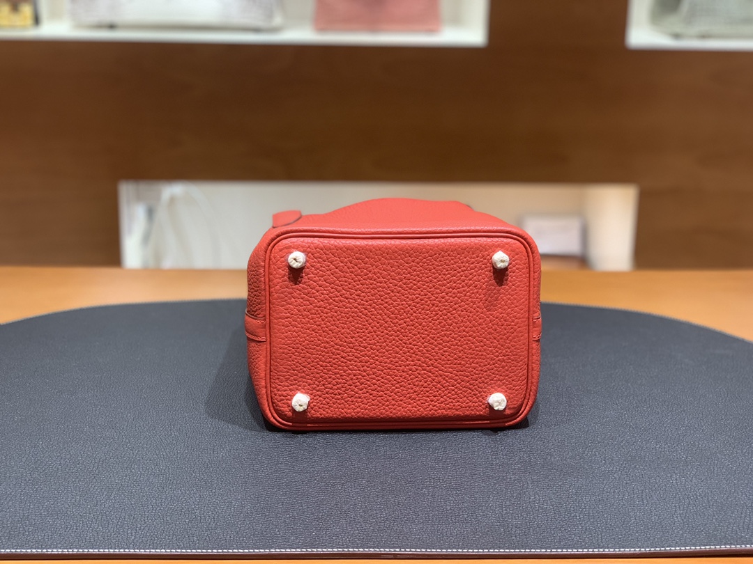Hermès（爱马仕）Picotin 菜篮子 TC S5 番茄红 金扣 18cm