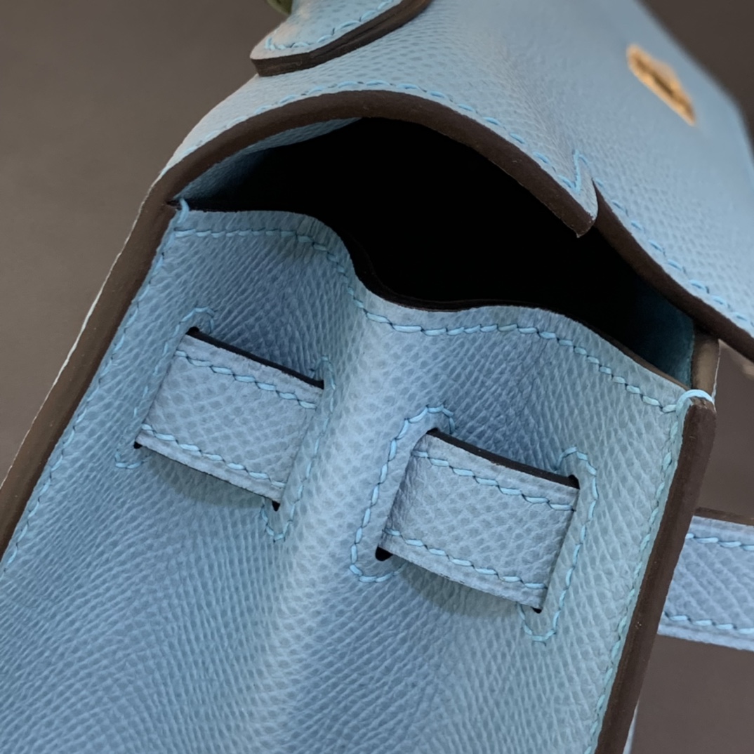 Hermès（爱马仕）Kelly 凯莉包 epsom P3 北方蓝 金扣 25cm